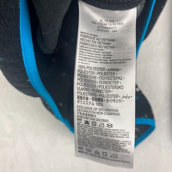 Converse Fleece Sweater Boys Youth Extra Large Black Pockets Hoodie Sweatshirt - Picture 8 of 8